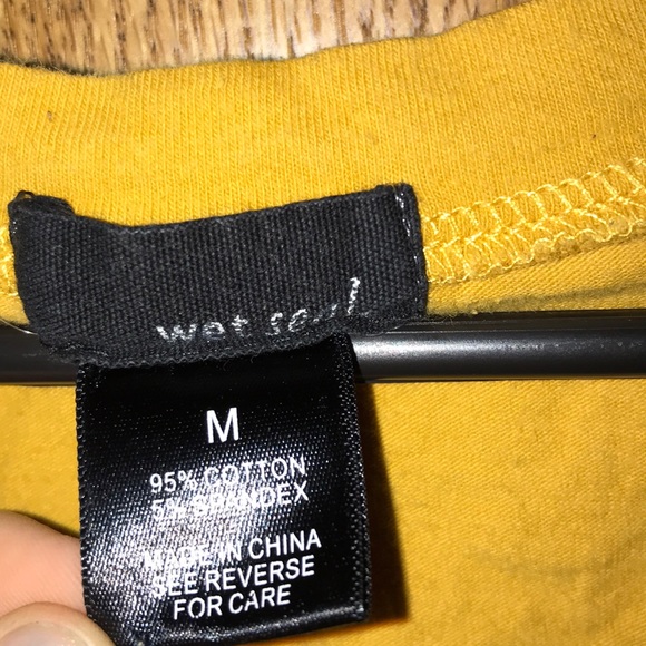 Wet Seal yellow v-neck tee - Picture 3 of 3